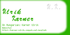 ulrik karner business card